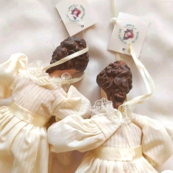 Vintage Victorian Lady/Doll/Ornament Set of 2 Porcelain Head/Hands 1998 … - Picture 6 of 14